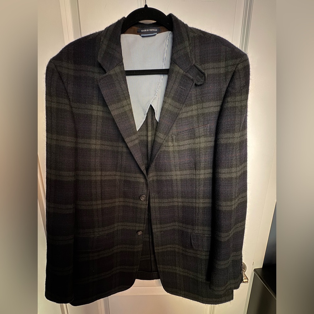 Tommy Hilfiger Dark Plaid Men's Blazer